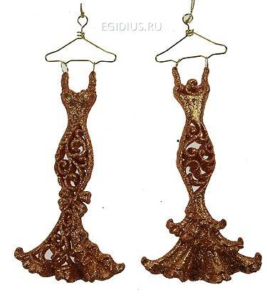 Игрушка ёлочная Карнавал золото 151-100 фото 1 — Egidius.ru