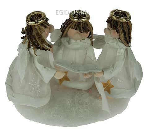 Новогодняя композиция "Поющие ангелочки" 27*15*21см  150-828 фото 1 — Egidius.ru