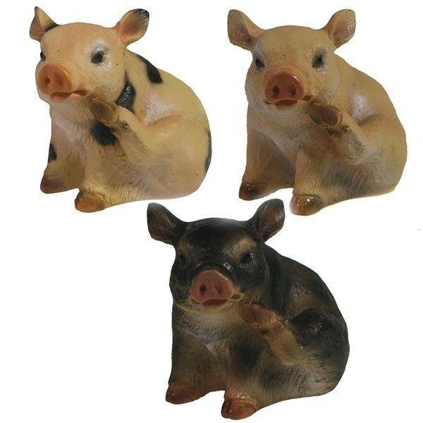 Фигура декоративная "Поросенок Милаш", L5W4H5, 3в. 82-0424 фото 1 — Egidius.ru