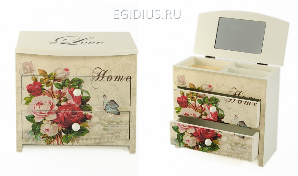 Шкатулка для ювелирных украшений 18*9*8см  110-775 фото 1 &mdash; Egidius.ru