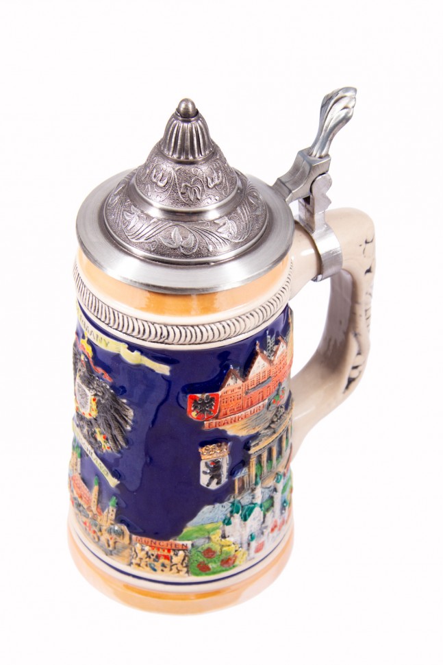 Пивная кружка коллекционная с крышкой Германия 14*10*24см, 700мл 111-258 фото 1 &mdash; Egidius.ru