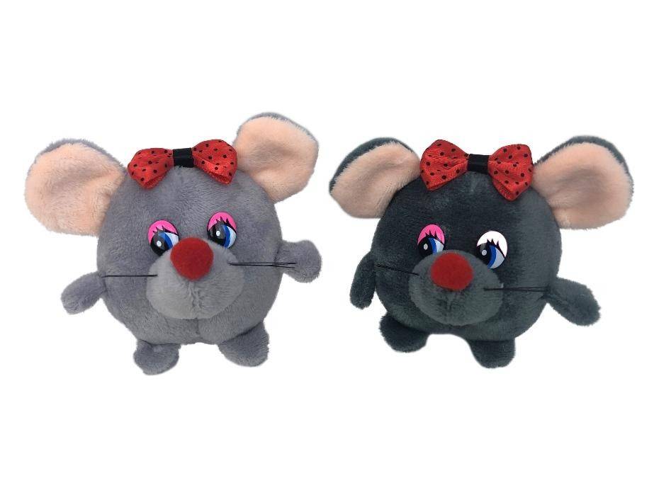 Брелок Мышка с бантиком 7х7 см символ года 2020 2-1-117 фото 1 — Egidius.ru