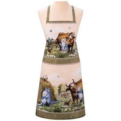 Фартук "синие коты. про любовь", 100% хлопок,твил, беж 333-080 фото 1 &mdash; Egidius.ru