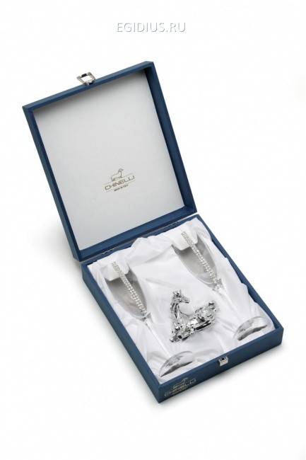 Набор 2-х фужеров + статуэтка "Лошадь" 707-011 фото 1 — Egidius.ru