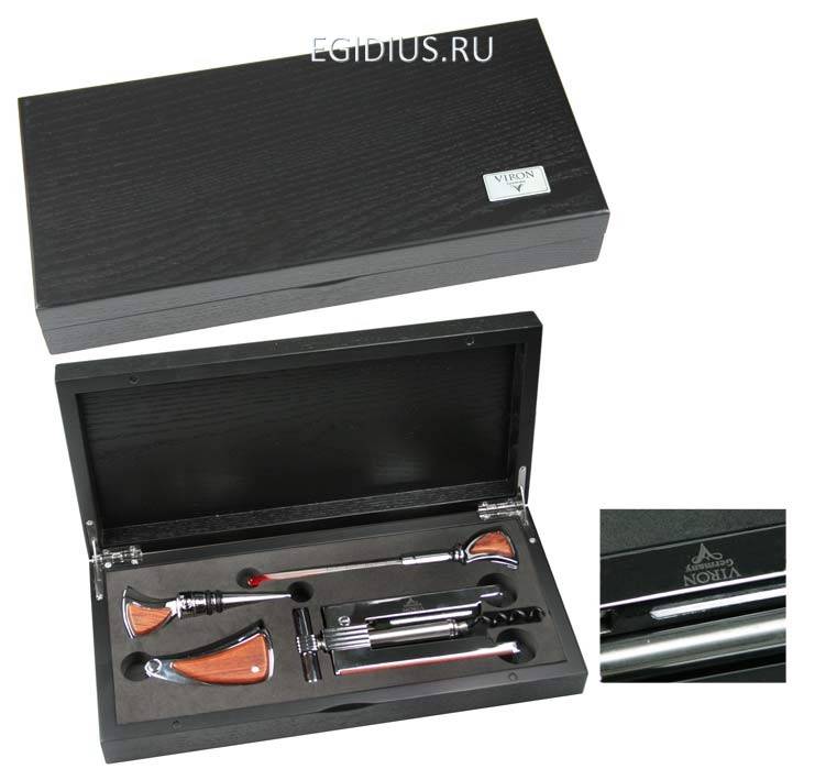 Подарочный набор-сомелье "VIRON" в дерев. футляре 28*13*5см  105-559 фото 1 — Egidius.ru