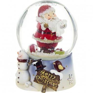 Дед мороз новогодний шар 6,5*7*9 см. 323-018 — Egidius.ru