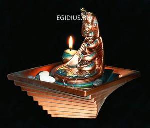 Фонтан: Фараон медный, свечка 10-0133 фото 1 &mdash; Egidius.ru