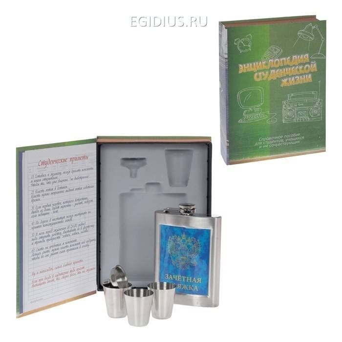Набор из фляжки (230 мл), 3-х стопок и воронки, L 24 W 16 H 5 см 81-1602 фото 1 — Egidius.ru