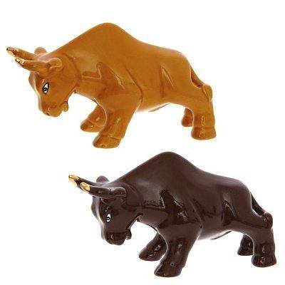 Фигурка декоративная "Бычок", L14 W5,5 H7,5 см, 2в. 82-1617 фото 1 &mdash; Egidius.ru