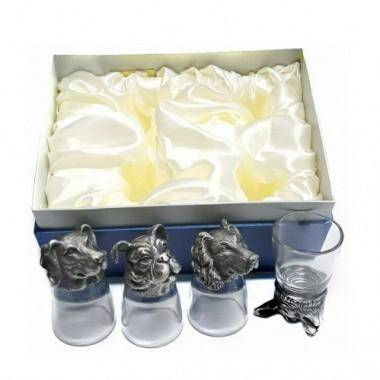 Набор из 4-х стопок с собаками 3-1-329 — Egidius.ru