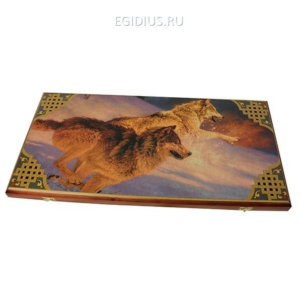 Нарды малые Волки3 40х20х3,3см 81-5303 фото 1 — Egidius.ru