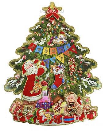 Новогоднее украшение Ёлка 55*43см 152-315 фото 1 &mdash; Egidius.ru