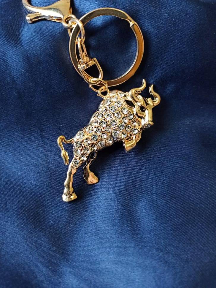 Брелок для ключей бык символ года 2021 микс 281-345 фото 1 — Egidius.ru