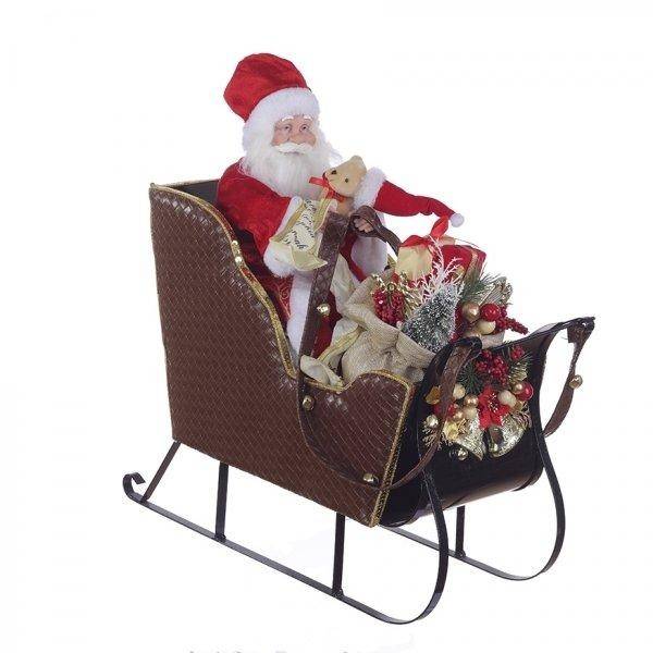 Санта на санях, 48х20х48см 84-0003 фото 1 — Egidius.ru