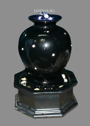 Фонтан с помпой   Кувшин малый со стразами №1, белая подсветка 10-0528 фото 1 — Egidius.ru