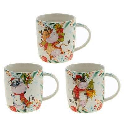 Кружка "Коровка", L13 W9 H10 см, 350 мл, 3в. 82-1476 фото 1 — Egidius.ru