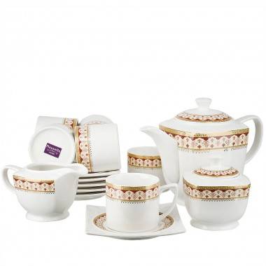 Чайный сервиз 15пр. &quot;Восход солнца&quot; (6персон) v=200/300/350/1100мл. 408-131 — Egidius.ru
