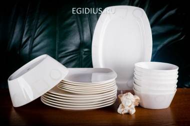 Столовый сервиз &quot;Сальветто&quot; на 6/20 пр Костяной фарфор 620-215 — Egidius.ru