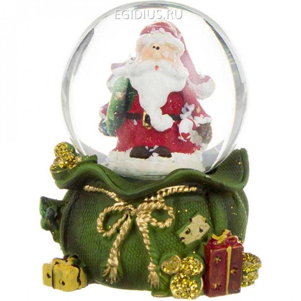 Дед мороз новогодний шар 5,5*5*6,5 см. 323-019 фото 1 — Egidius.ru