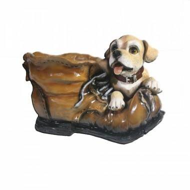 Кашпо декоративное &quot;Ботинок с собачкой&quot; L26W18H18 см 81-6701 — Egidius.ru