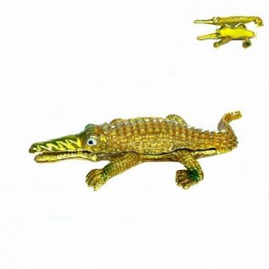 Шкатулка со стразами &quot;Крокодил&quot; 13см 3-4-157 — Egidius.ru