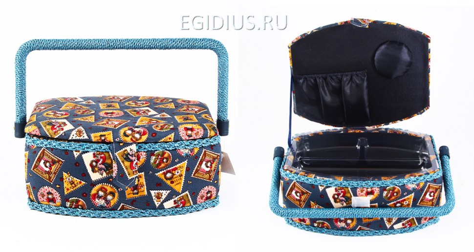 Шкатулка для рукоделия  Сундучок  23*19*11см  115-047 фото 1 — Egidius.ru