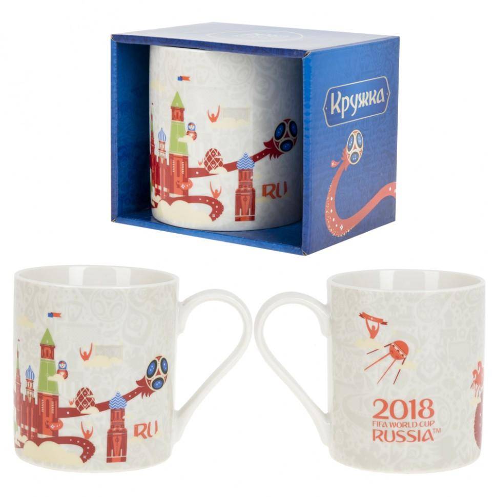 Кружка фарфоровая "Чемпионат Мира FIFA 2018" v=480мл.  406-253 фото 1 &mdash; Egidius.ru