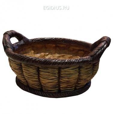 Кашпо для дачи Корзина овальная L36W26H17.5cm 81-6425 — Egidius.ru