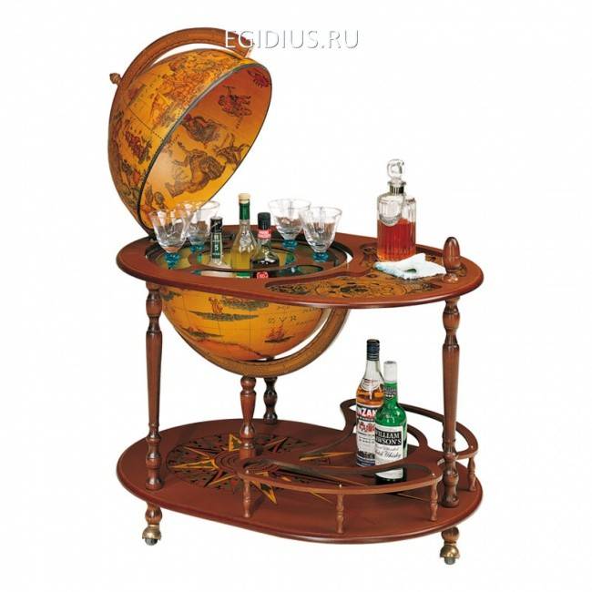 Глобус-бар со столиком,д.50 см, 68x92x98h 700-039 фото 1 &mdash; Egidius.ru
