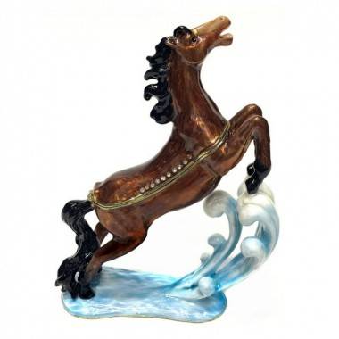 Шкатулка со стразами &quot;Лошадь&quot; больш. 11,5*4,5*15см 3-4-158 — Egidius.ru