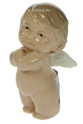 Статуэтка "Ангелочек", фарфор 10см 113-013 фото 1 — Egidius.ru