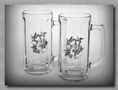 Набор пивных кружек 55109 &quot;Утиная охота&quot; 300мл.  72-0053 — Egidius.ru