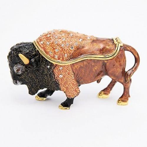 Шкатулка со стразами "Бык" 10*4*7 см 3-2-095 фото 1 — Egidius.ru