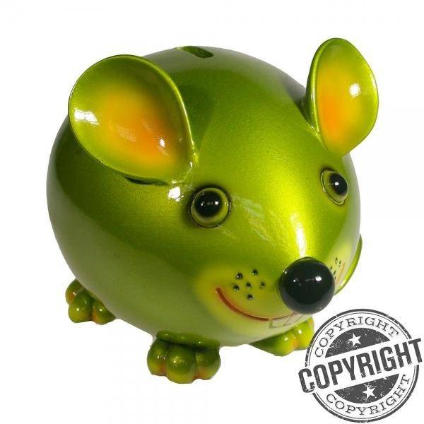 Копилка Мышка Бося (салатовый) L18,5 W12 H12 см 82-1059 фото 1 &mdash; Egidius.ru