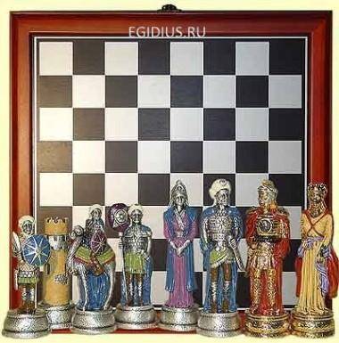 Настольная игра Шахматы, Христиане и Арабы с доской, 9 см 81-5140 — Egidius.ru