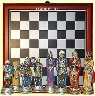 Настольная игра Шахматы, Христиане и Арабы с доской, 9 см 81-5140 фото 1 — Egidius.ru