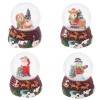 Стеклянный шар "Санта" / "Снеговик" / "Олень" / "Мишка", 5,1х5,1х6,3см, 4в 81-1265 фото 1 &mdash; Egidius.ru