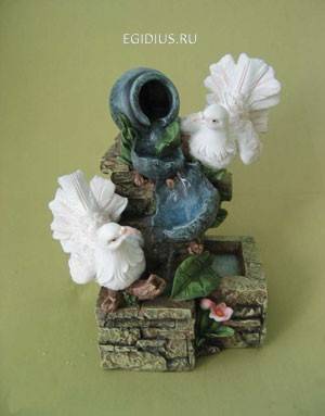 Фонтан: Голуби и кувшины Н*L*W=21*15*12 см 10-0153 фото 1 — Egidius.ru