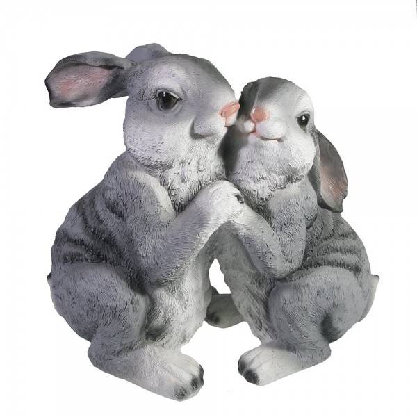Фигура для дачи садовая"Два зайки" (серый) L30W16H24см 81-6774 фото 1 — Egidius.ru