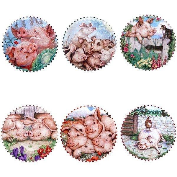 Магнит "Свинка", L7,2 W1 H7,2см, 6в 82-0366 фото 1 &mdash; Egidius.ru