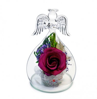 Цветы в стекле: Композиция &quot;Ангел&quot; из натуральных роз (арт. OaSRd) в подарочной упаковке 200-049 — Egidius.ru