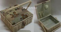Шкатулка для рукоделия  Сундучок  22*22*10см  115-051 фото 1 — Egidius.ru