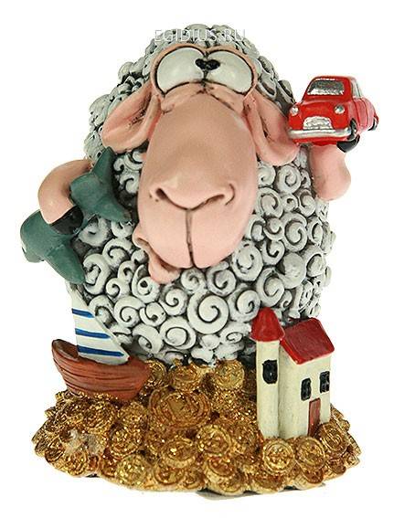 Копилка Овечка 9*8*10см  150-055 фото 1 — Egidius.ru