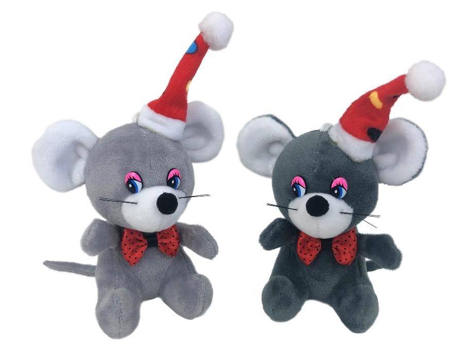 Брелок Мышка в колпачке 11 см символ года 2020 2-1-120 фото 1 &mdash; Egidius.ru