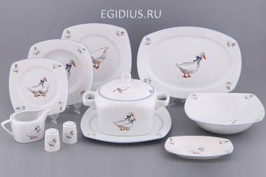 Столовый сервиз на 6 персон &quot;тетра гуси&quot; 26 пр. 322-002 — Egidius.ru
