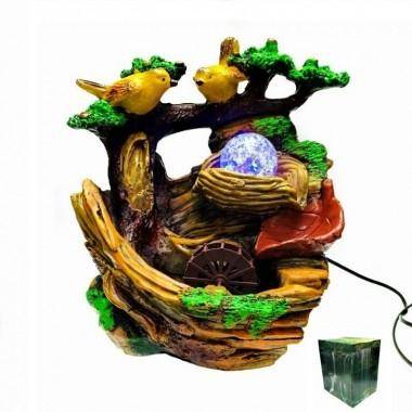 Фонтан настольный с подсветкой &quot;Птички на ветке&quot; 18*17*26см 3-1-021 — Egidius.ru
