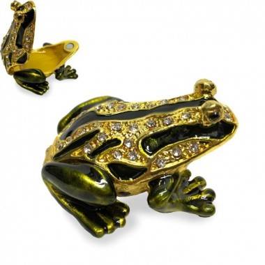 Шкатулка со стразами &quot;Лягушка&quot; 4,5*4,5*2,5см 3-4-160 — Egidius.ru