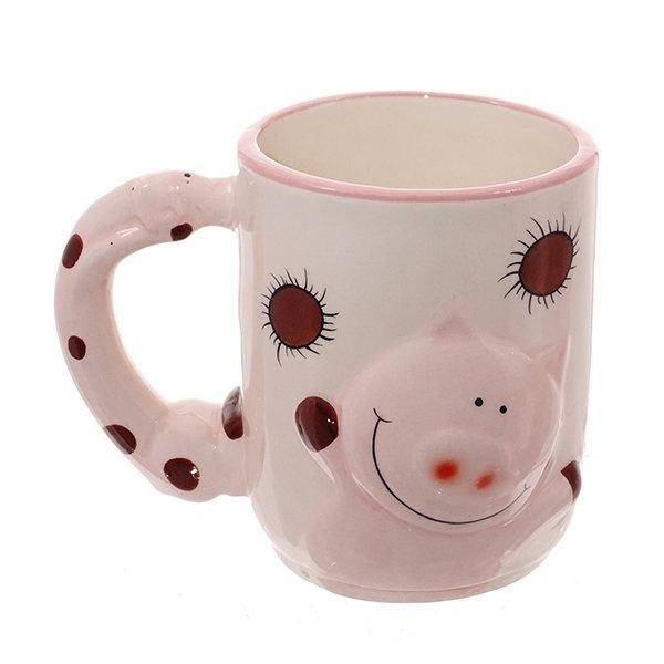 Кружка "Свинка", 11,5x8x9,5см (цветная коробка) 82-0316 фото 1 — Egidius.ru