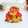 Фигура декоративная "Дракончик с цветочком" (красный) 7,5*6*6см 81-3214 фото 2 — Egidius.ru