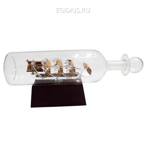 Изделие декоративное "Корабль в бутылке" со светодиодом, L24 W6 см 81-0531 фото 1 — Egidius.ru